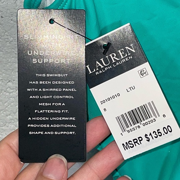 Lauren Ralph Lauren Tummy-Control Underwire Ruffled One-Piece Swimsuit 8 - Picture 7 of 11